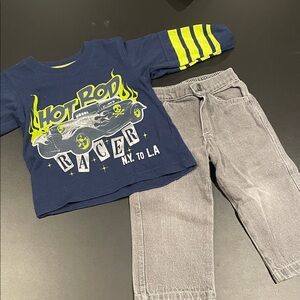 Hot Rod Racer Kids Set - Blue and Gray